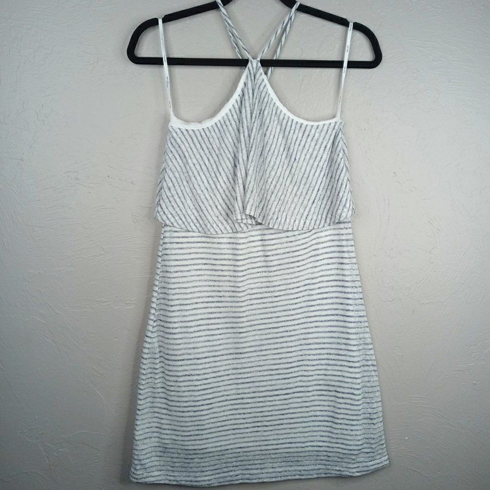 Splendid halter blue and white stripe dress